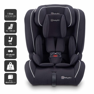 Scaun auto BabyGo i-Size FreeFix Black, 76-150 cm, certificat R129 - Img 3