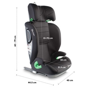 Scaun auto BabyGo SafeChild2 Black, 100-150 cm, certificat R129 - Img 10