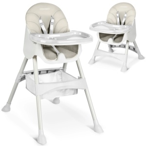 Scaun de masa pliabil 3 in 1, Ricokids, Milo, Gri - Img 1