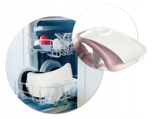 Scaun de masa reglabil, multifunctional, 3in1, transformabil in leagan, Nukido, Elite, Roz - Img 8