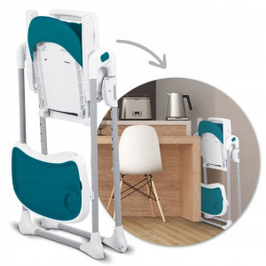 Scaun de masa reglabil, Ricokids, Tulo, spatar rabatabil, tava detasabila, suport pentru picioare, inaltime ajustabila, Albastru - Img 5