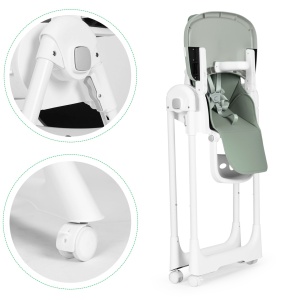Scaun Pentru Hranire, Ecotoys, Ajustabil, 2 in 1, tava detasabila, suport pentru picioare reglabil, spatar reglabil, Verde - Img 7