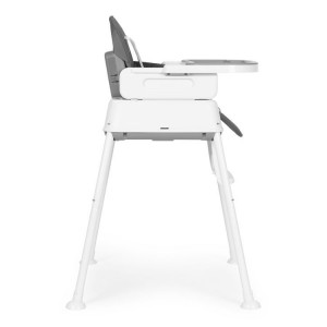 Scaun Pentru Hranire, Ecotoys, Transformabil, 3 in 1, tava detasabila, suport pentru picioare, Gri - Img 8