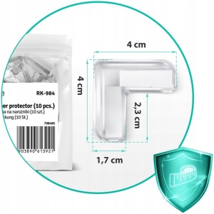 Set 10 Protectii Pentru Colturi, Pentru Siguranta Copiilor, Ricokids, autoadezive, silicon - Img 2