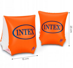Set 2 Aripioare Gonflabile de Inotat Pentru Copii, Intex, Butterfly, 23 x 15 cm, Portocaliu - Img 2