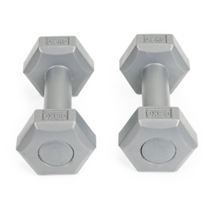 Set 2 Greutati pentru exercitii fizice, gantere hexagonale, ModernHome, 2 x 0,5 kg, 16 x 6,5 cm, Gri - Img 7