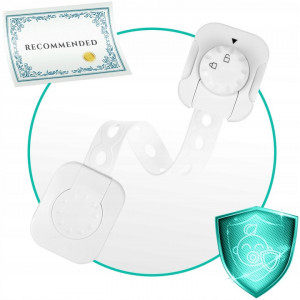 Set 6 Incuietori Pentru Dulapuri, Ricokids, protectie pentru copii, autoadezive, reglabile - Img 2