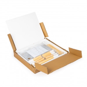 Set Masa Cu Doua Scaune Pentru Copii, de la 3 ani, Ecotoys, WH141, Motiv Iepurasi, Gri - Img 6
