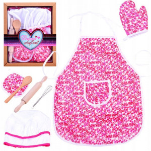 Set - Sort pentru Micul Bucatar cu 7 accesorii, Jokomisiada, ZA2941, Roz - Img 4