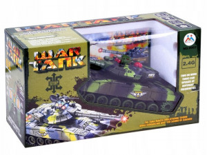 Tanc de lupta cu telecomanda, 34 x 11 x 12 cm, camuflaj de padure, sunete si lumini, rotatie 360, Jokomisiada, RC0036 ZI - Img 8