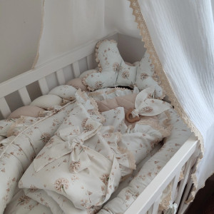 Babynest pentru copii, 95 x 60 cm, Koell, Premium, Papadii, cu Saltea suplimentara - Img 5