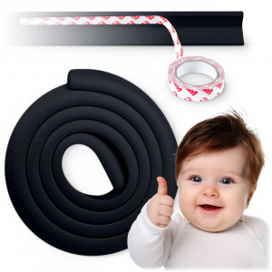 Banda De Spuma Pentru Protectie Mobilier, Autoadeziva, Pentru Siguranta Copiilor, Ricokids, 2 metri, Neagra - Img 3