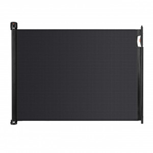 Bariera de siguranta, Nukido, ajustabila, cu sistem de rulare, 140 x 82.5 cm, ABS, PVC, Negru