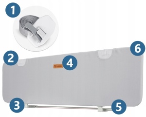 Bariera de siguranta pentru pat, Nukido, Bed Rail, 150 x 44 x 41 cm, Gri, 722600 - Img 4