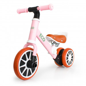 Bicicleta de echilibru Ecotoys, 2in1, pedale detasabile, inaltime sa reglabila, sarcina maxima 20 kg, Roz - Img 2