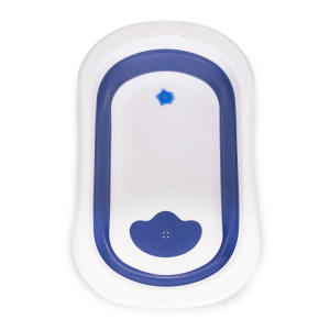 Cadita pliabila pentru bebelusi, cu Dop Senzor de temperatura, suport antiderapant, Ecotoys, HA-B27 BLUE - Img 2