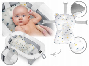 Cadita pliabila pentru bebelusi, cu Termometru digital, Perna Reductoare, Ricokids, 728702, Gri - Img 8