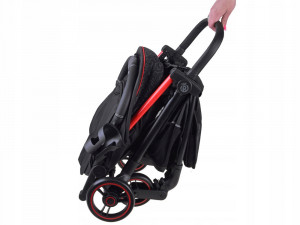 Carucior Sport Pentru Copii, Pliere Rapida, Usor 8 kg, de la 6 luni, Royal Baby 704A, 55 x 51 x 26 cm, Negru/Rosu - Img 8