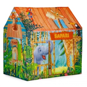 Cort de joaca pliabil, iPlay, Safari, pentru copii, motive grafice, 96x73x102 cm - Img 1