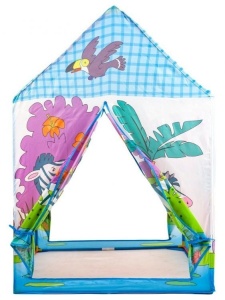 Cort de joaca pliabil, iPlay, Zoo, pentru copii, motive grafice, 95x72x102 cm - Img 4