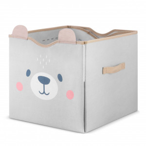 Covoras educational pentru copii, 103,5 x 97,5 cm, 2in1, Organizator jucarii, 33 x 39 x 36,5 cm, Nukido, Gri - Img 3