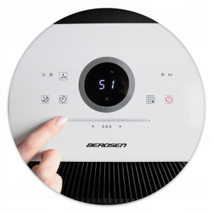 Dezumidificator BD-521, control tactil, display LED, filtru de particule antibacterian, detector de nivel al apei, alb, 46 x 25 x 25 cm - Img 5