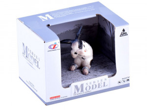 Figurina din plastic pentru copii, Iepuras, Alb-Negru, 4.5 cm, Jokomisiada - Img 2