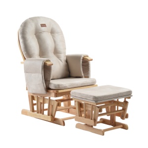 Fotoliu reglabil pentru alaptare, cu suport de picioare inclus, ONINO, Calm.Me, Natural Beige