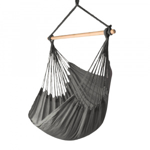 Hamac Brazilian De Gradina Tip Scaun, 130 x 96 cm, Cu 2 Perne, Bumbac/Poliester, Sarcina Max 150 kg, Pentru Casa si Gradina, Modern Home, Gri - Img 5