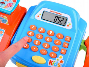 Jucarie educativa, Casa de marcat, cu aparat de scanat, cantar, calculator functional, butoane si sunete, Jokomisiada, ZA3851 NI - Img 4
