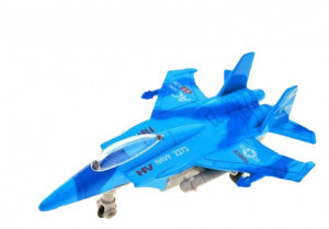 Jucarie interactiva cu lumini si sunete, Avion de lupta, 9 cm, Jokomisiada, ZA1160 - Img 1