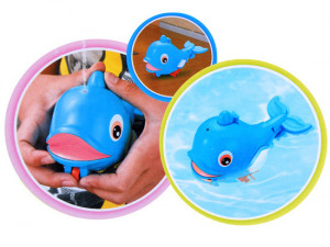 Jucarie interactiva pentru baie, 15 cm, Jokomisiada, Balena Albastra ZA0595 - Img 4