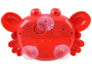 Jucarie interactiva pentru baie, Crab, cu melodii si spuma, Rosie - Img 4