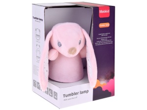 Lampa de veghe din Plus, pentru camera copilului, cu 4 lumini colorate, Iepuras, Roz - Img 2
