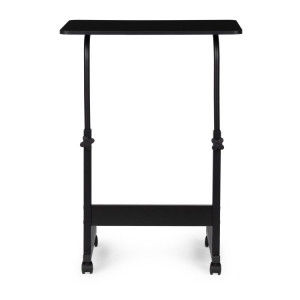 Masa pentru laptop, multfunctionala, cu roti, Modern Home, cadru metalic, blat MDF, Negru - Img 5