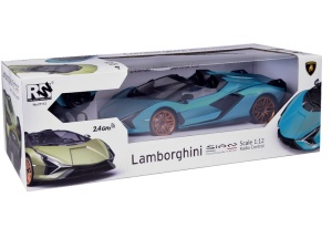 Masinuta cu telecomanda Lamborghini Sian, cu licenta, scara 1:12, cu lumini, 24 cm, Jokomisiada, RC0659 NI - Img 5