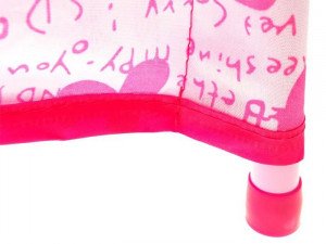 Patut pentru papusi, 49 x 32 x 43 cm, Jokomisiada, Doll Bed Lovely, pliabil, cu husa pentru depozitare, Roz - Img 4