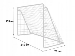 Poarta de foltbal, 215 x 153 x 76 cm, plasa rezistenta de polietilena, cuie pentru ancorare, Neo-Sport, 1457 - Img 8