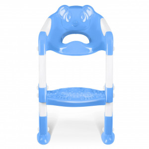 Reductor pentru toaleta, 2in1, cu scara detasabila, antiderapant, Ricokids, Albastru - Img 3