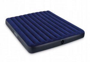 Saltea pneumatica pentru doua persoane, Intex, 64755, 203 x 183 x 25 cm, Catifiea, Albastra - Img 1