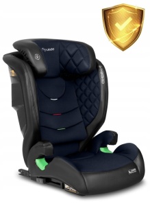 Scaun auto transformabil in inaltator pentru copii, inclinare reglabila, 2 grupe de varsta, 4 - 12 ani, 15-36 kg, inaltime 100 - 150 cm, tetiera reglabila, isofix, ECE R129, Nukido, Louis, Negru/Albastru - Img 7