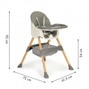 Scaun Pentru Hranire 2 in 1, pentru masa si activitati, Ecotoys, HC-823S Grey - Img 5