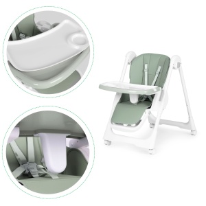 Scaun Pentru Hranire, Ecotoys, Ajustabil, 2 in 1, tava detasabila, suport pentru picioare reglabil, spatar reglabil, Verde - Img 8