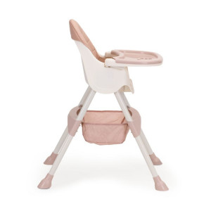 Scaun Pentru Hranire, Ecotoys, stil scandinav, tava reglabila si detasabila, cos depozitare, HC-823, Roz - Img 5