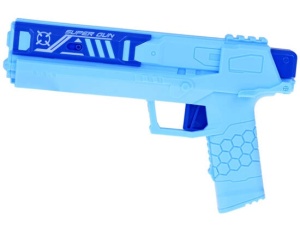 Set 2 in 1 Avion din spuma, Styrofoam Glider Plane, cu lumini LED si Pistol pentru propulsare, ShootPlay Set, Albastru, ZA5000 - Img 3