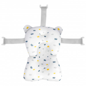 Set - Cadita pliabila pentru bebelusi, cu Dop Senzor de temperatura, suport antiderapant, Ecotoys, HA-B27 BLUE + Perna pentru cadita bebelusi, moale, uscare rapida, curele reglabile, Ricokids, 45 x 32 cm, Albastra - Img 4