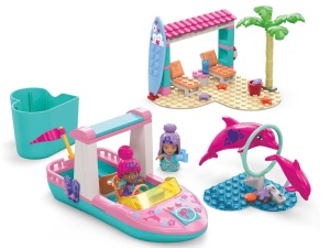 Set de construit XXL,121 piese, Blocuri, Figurine, Delfini, Baze, Barbie Color Reveal, ZA5425 - Img 7