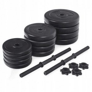 Set Gantere Pentru Exercitii, 20 kg, cu 2 Tije, 12 Greutati, Modern Home, H2X10 - Img 3