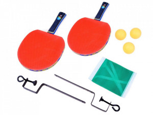 Set pentru Ping Pong, 2 palete cauciucate, 3 mingi, fileu cu suport, Jokomisiada, SP0564 - Img 7