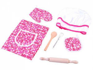 Set - Sort pentru Micul Bucatar cu 7 accesorii, Jokomisiada, ZA2941, Roz - Img 5